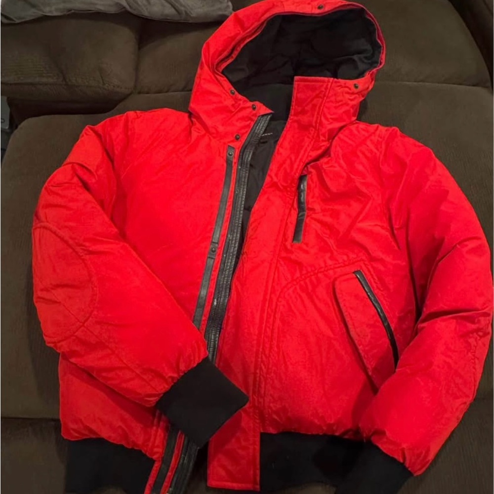 Men's Red Hooded Jacket
